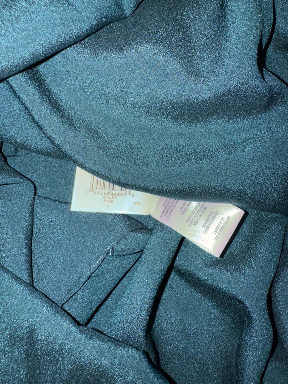 NEW Dress The Population Kinley Accordion Pleated Strapless Green pine sz L - Picture 8 of 9